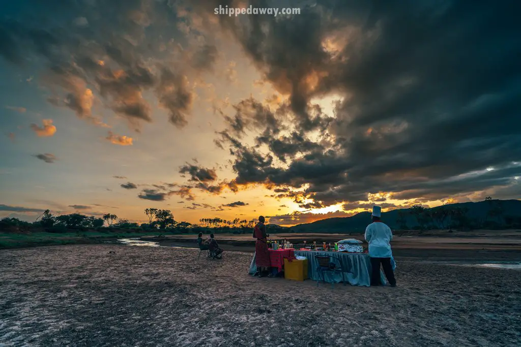 Ashnil Lodge sunset dinner at Samburu National Reserve